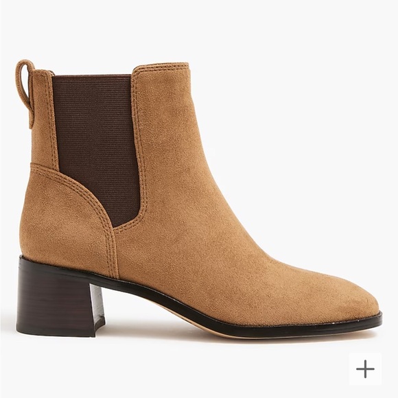 J. Crew Chelsea Tan Suede Ankle Boots Size 8 - Picture 3 of 10